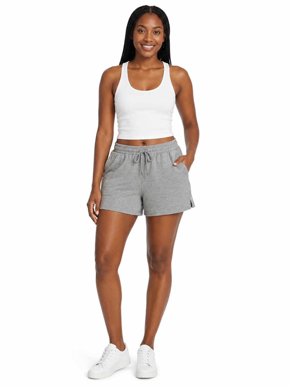 Rebel Sky Gray Sweat Shorts – Women’s Medium